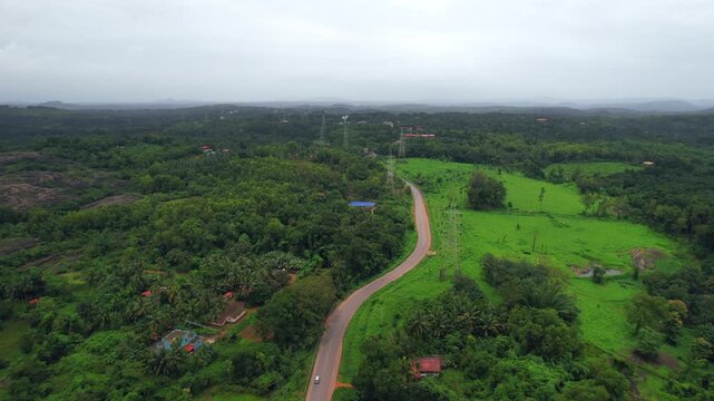 Highway, Road, Forest, Drone View, Nitte - Padubidri Road, Karkala
