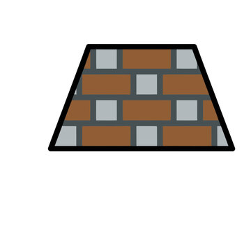 Brick wall pattern in trapezoid shape