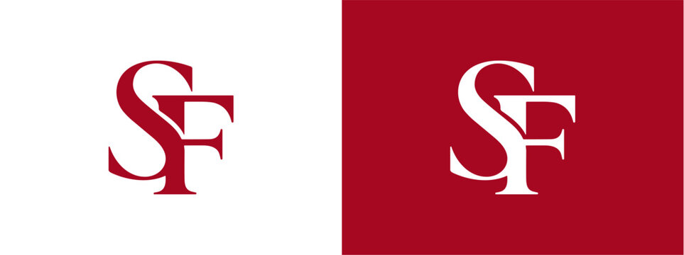 Professional SF Lettermark Logo with Contemporary Typography