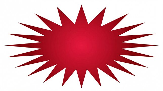 Red starburst shape for sale and promotion sign