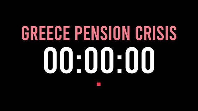 Greece Pension Crisis is about to happen soon. Upcoming greece pension crisis, approaching in the near future. Greece Pension Crisis almost here, in a short time.