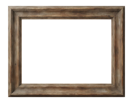 Rustic Wooden Picture Frame Transparent Background