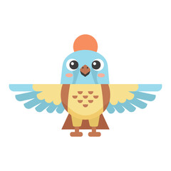 Obraz premium Ancient Egyptian winged bird icon for god Horus and protection symbol isolated on white background.