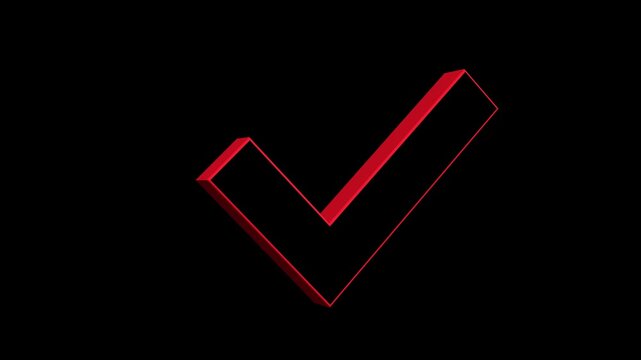 red check mark