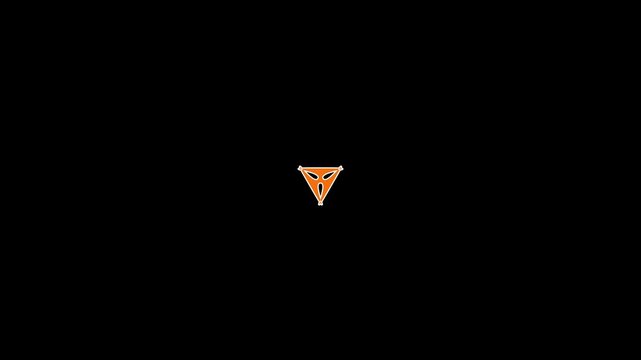 Extraterrestrial Alien Head Icon Animation Symbolizing Sci Fi Space Life and Futuristic Martian Humanoid Face on Black Background. 4k