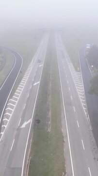 Nilo Maximo Highway near S&atilde;o Jos&eacute; dos Campos, S&atilde;o Paulo, Brazil. Establishing shot, aerial view.