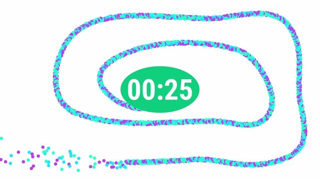 Colored Explosive Fuse Countdown 30 seconds with timer 30 to 0