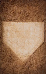 Baseball and softball home plate viewed from above © jdoms