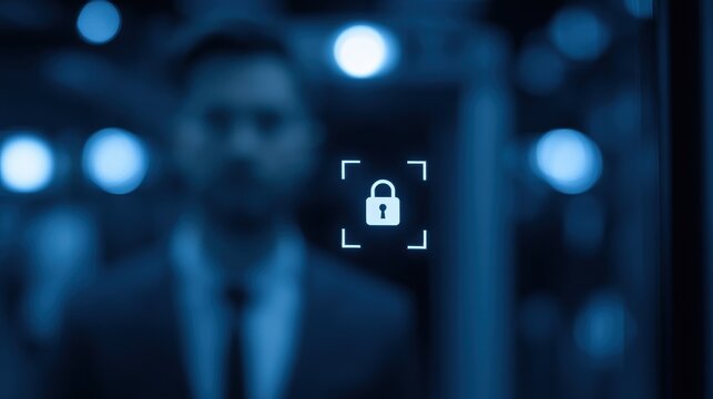 A co worker working diligently to pass a security screening system during office work to secure confidential files on corporate profit and operational transparency.