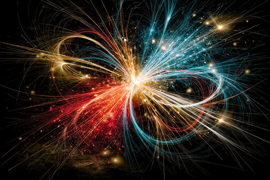 High-Energy Particle Collision Event Visualization &ndash; AI Generative