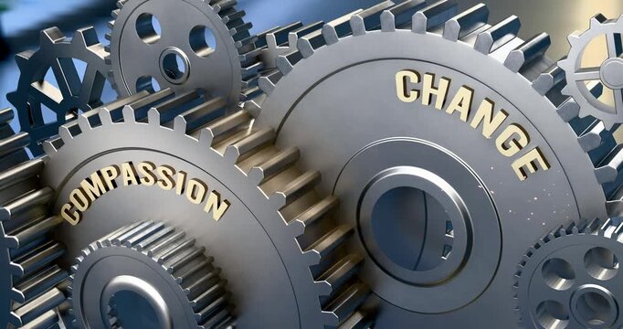 Compassion is a power gear of change. It's the driving force in the Change Engine. Compassion sets change in motion. No AI, created by humans for humans.
