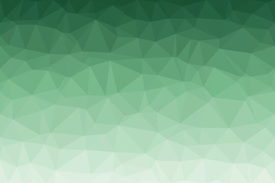 Gradient polygon abstract background in shades of green and white
