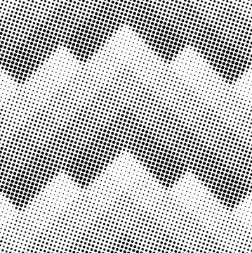 Abstract Halftone Zigzag Pattern Black White Background