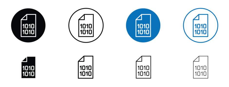 File Binary icon solid symbols collection