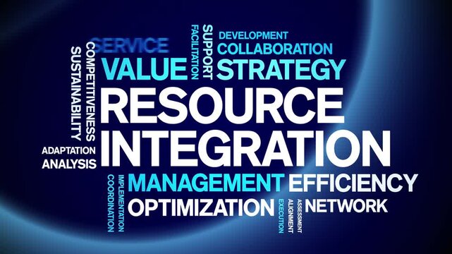 Resource integration animated word cloud-text design animation tag kinetic typography seamless loop.