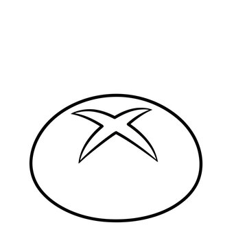 Outline of a tomato