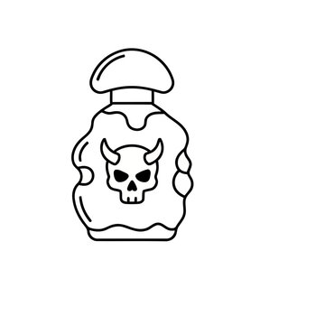 Skull and Horns Poison Bottle Icon