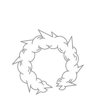 Abstract Circular Shape with Jagged Edges