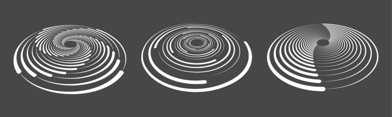 Modern dotted orbit vector with clean geometric circles. Layered point rings create elegant depth and subtle texture. Graphic resource png © megasuperman
