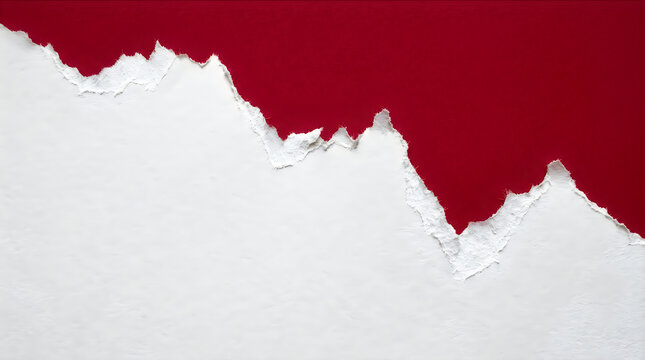 white paper with red background