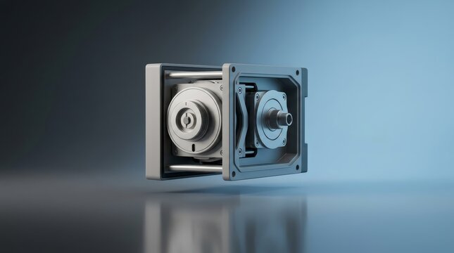 Process timer 3D render, production timing controller, industrial process timing instrument, manufacturing cycle monitor, automation timing device, control equipment
