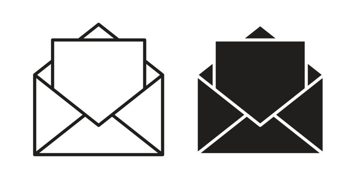 Mail icon line logo pack
