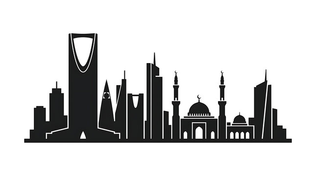 Riyadh city skyline silhouette vector illustration