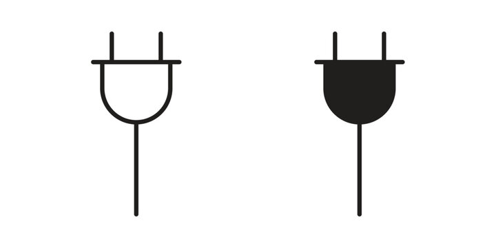 Plug adapter icon line logo pack