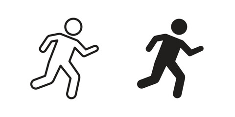 Running icon line logo pack © tara