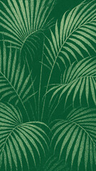 Obraz premium Lush tropical palm leaves mobile wallpaper