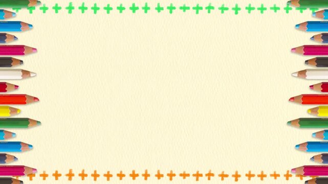 Colored Pencil Frame Loop Background