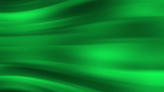 Emerald green waves create a liquid smooth flow, ideal for abstract backgrounds or motion design projects. Perfect for silk patterns.