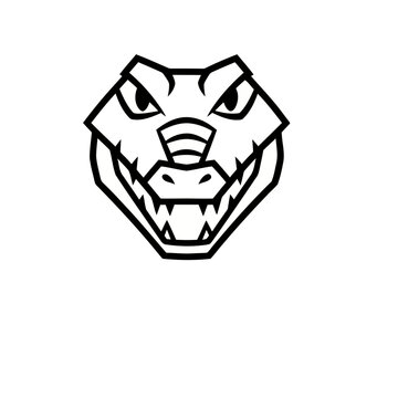 Stylized Crocodile Head Icon