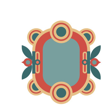 Abstract Decorative Frame with Geometric Shapes