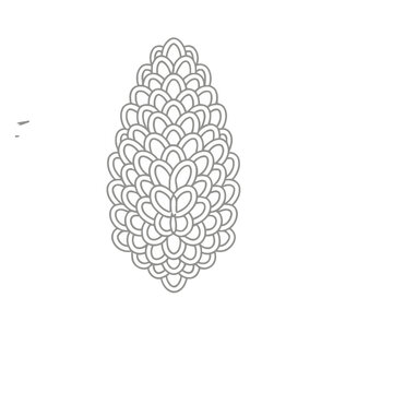 Stylized Pinecone Outline