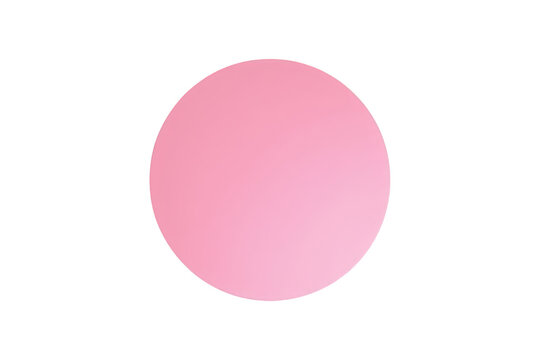 Pink circle presenting a simple, geometric shape. Round graphic element isolated on a transparent background