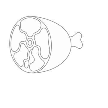 Ham hock outline