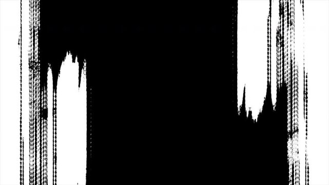 Hand Drawn Brush Transition Featuring Black Ink and Dry Brush Texture