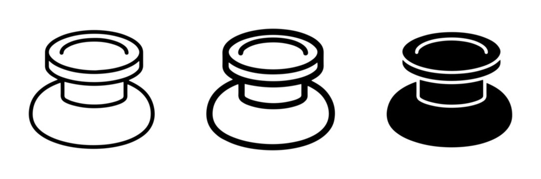 Joystick Button Icons, Game Controller Analog Stick Graphics, Gaming Input Symbols