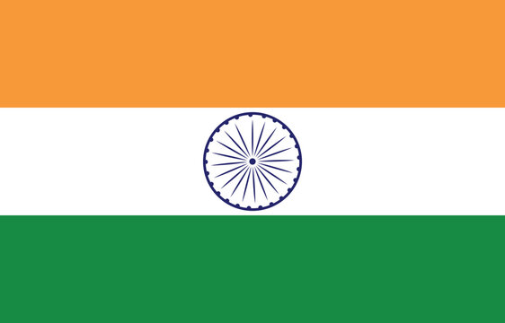 3D Round India Flag Icon on Green Background Vector Illustration with National Symbol Banner Badge for Patriotism Travel Asia and Republic Design