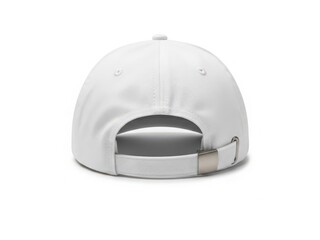Obraz premium White baseball cap with flat brim