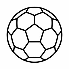 Fototapeta premium Soccer Ball Line Icon Football Vector Illustration