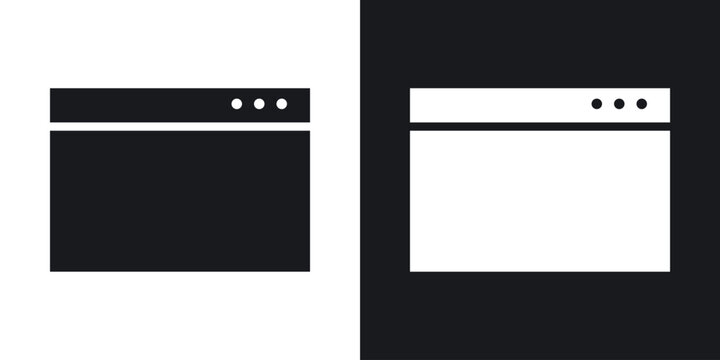 Browser window icon vector illustrations series
