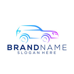 Obraz premium CAR siluette outline Logo Vector