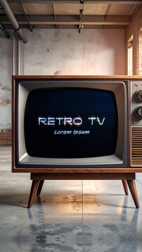 Vertical Retro TV Static Title Reveal &ndash; Old Television CRT Noise Analog Intro for Short-Form Video