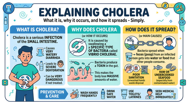  Explaining Cholera: What It Is, Why It Occurs, How It Spreads, Warning Signs, Dehydration Risks, Treatment, Safe Water, Hygiene, Food Safety, Vaccination, and Effective Prevention for Communiti