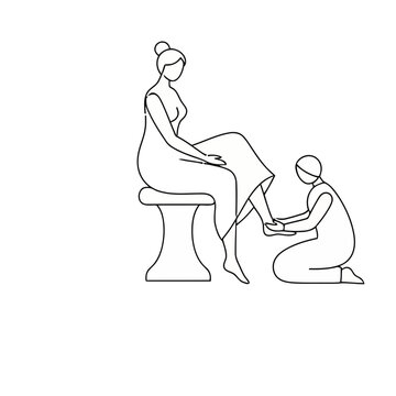 Woman receiving foot massage