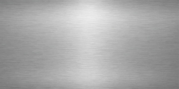 Shiny brushed silver metal texture background with industrial polished steel plate pattern and metallic gray aluminum sheet surface backdrop