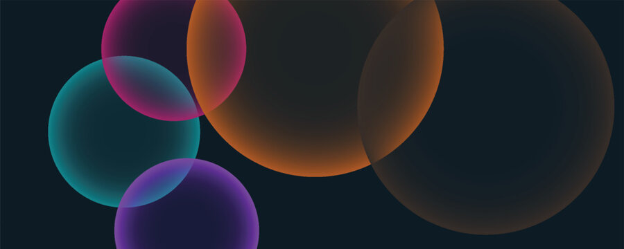 Set poster abstrak Futuristik dengan bentuk bulat gradien warna. Latar belakang abstrak dengan bola berwarna lembut untuk poster, wallpaper, tujuan desain.eps,10