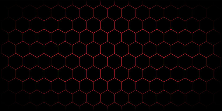 abstract hexagon dark red background